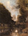 Gisors Riviere bordée D arbres plein air Romantik Jean Baptiste Camille Corot